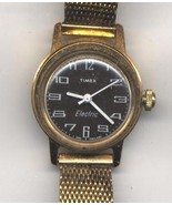 Vintage Timex Electric Watch C Cell Dial England Gold Color Case Taiwan - $10.00