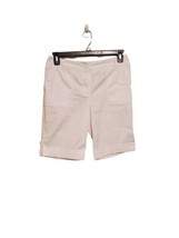 Chico&#39;s Size 1.5 (10) Medium White Casual Roll Tab  Bermuda Bermuda  - $29.99