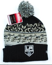Los Angeles Kings Reebok 2011 NHL Premiere Team Logo Pom Knit Hockey Hat Beanie - £16.03 GBP