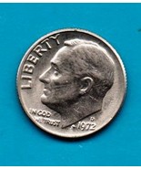 1972 D Roosevelt Dime - Near uncirculated - About AU55 - $7.00