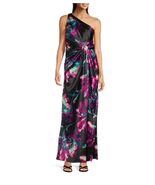 NEW Adrianna Papell One-Shoulder Floral Print Gown Sz 4 - €68,18 EUR