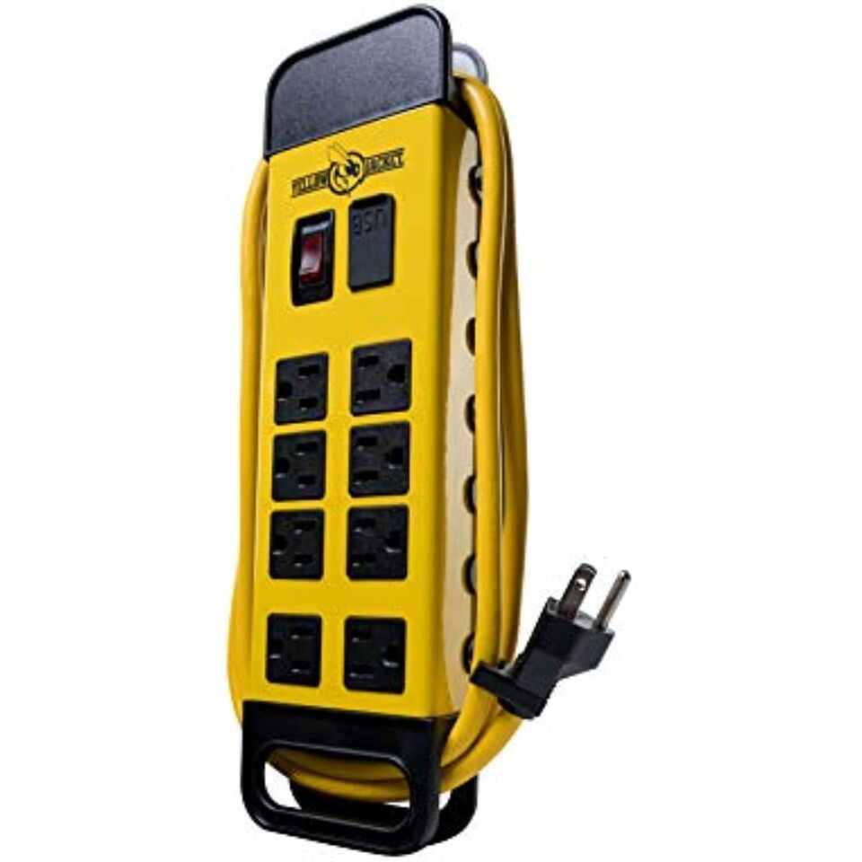 Yellow Jacket 5148 Modern 8-Outlet Metal Power Block with 2 USB Ports, Y... - $53.54