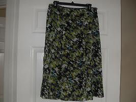 Le Suit Womens New Black/Palm Multi Flare Silhouette Skirt   4 - £14.94 GBP