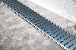 Royal Linear Shower Drain Wind 35 Stainless Steel by Serene Steam - $289.00