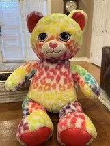 Build-A-Bear Rainbow Cheetah Lisa Frank Inspired EUC - £6.31 GBP