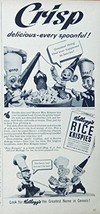 Rice Krispies 40&#39;s print ad. vintage Color Illustration, crispix kids, 1942 W... - £14.06 GBP