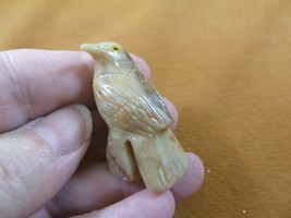 (y-BIR-SO-32) little tan SONGBIRD BIRD stone soapstone CARVING PERU love... - £6.78 GBP