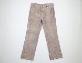 Vintage 70s Streetwear Mens 34x30 Distressed Flared Wide Leg Corduroy Pants USA - £61.62 GBP