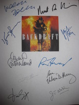 Backdraft Signed Film Movie Screenplay Script X10 Autograph Kurt Russell Robert  - $19.99