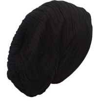 Black Winter Fall Baggy Beanie Oversized Long Wrinkle Unisex Slouch - £21.26 GBP