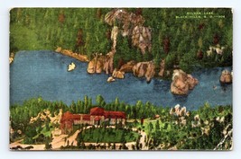 Aerial View Sylvan Lake Black Hills South Dakota SD Linen Postcard M5 - £2.37 GBP