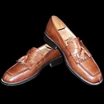 Pronto Uomo Firenze Florence Italy Brown Leather Tassel Kiltie Loafer 11 M - £40.20 GBP