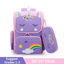 Cartoon Unicorn Student Children School Bags Girls Cute Kids Backpack Lightweigh - £39.50 GBP
