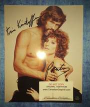 Barbra Streisand &amp; Kris Kristofferson Hand Signed Autograph 8x10 Photo - £216.24 GBP