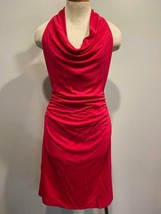 Nicole Miller Dress Halter Ruching 10 NWT Fuchsia Pink $220 - £69.52 GBP