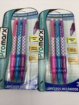 (2) Promarx Clique FX Refillable Pencils Smear-free Comfort Grip Polka Dot Pink! - £4.54 GBP