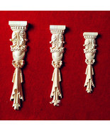 One Pair of Unpainted Wood Carved Onlay Acanthus Leaf Corbel Home Decorator - $488.27 MXN+