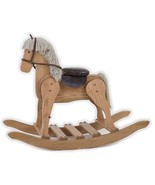 LARGE WOODEN ROCKING HORSE USA Handmade Toddler Toy Amish Furniture MEDI... - £354.08 GBP