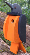 BALTIMORE ORIOLE BIRDHOUSE - Baseball Orange &amp; Black Solid Wood Amish Ha... - £63.18 GBP