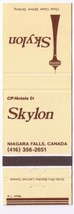 Matchbook Cover Niagara Falls Skylon Tower Canadian Pacific Hotel - £0.77 GBP