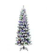 7.5 Feet Pre-Lit Hinged Christmas Tree Snow Flocked with 9 Modes Lights ... - €169,77 EUR 7.5 Feet Pre-Lit Hinged Christmas Tree Snow Flocked with 9 Modes Lights ... - €169,77 EUR