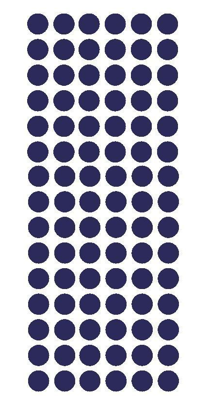 1/2" Sapphire Blue Dots Round Vinyl Color Coded Inventory Label Sticker USA MADE - £1.58 GBP - £51.07 GBP