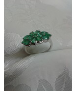 Beautiful Sterling Silver With Emerald Green stones - £42.38 GBP