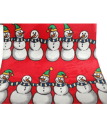 Aldolfo Christmas Snowman Tie Red Winter Holiday Frosty Snow - £6.02 GBP