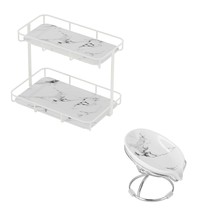 White Countertop Organizer With Soap Dish - £75.74 GBP