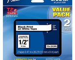 Brother Genuine P-Touch, TZe-231 2 Pack Tape (TZE2312PK) ½(0.47) x 26.... - £28.33 GBP+
