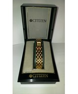 Ladies Elegant Citizen Gold Tone Bracelet Watch. New Vintage ! In Box ! - $245.05 CAD