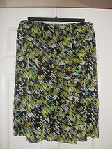 Le Suit Womens New Black/Palm Multi Flare Silhouette Skirt   12 - £14.93 GBP
