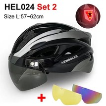 NEWBOLER Cycling Helmet Man Women LED Light Helmet Road Mountain Bike Helmet Rem - £104.47 GBP