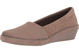 Grasshoppers Womens Chase Wedge Suede Loafer Color Walnut Size 6 - $80.64