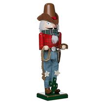 Western Cowboy Wooden Christmas Nutcracker 15 Inch - $49.48