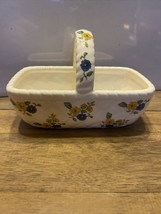 Vintage Elizabeth Arden Ceramic Basket Floral Decor - Made In Japan - £9.28 GBP