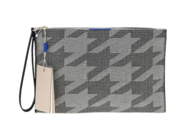 NWT Rothy’s The Wristlet in Black Houndstooth Zip Top Clutch Purse - £85.63 GBP