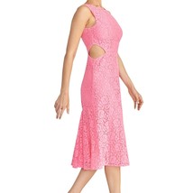 RACHEL Rachel Roy neon flamingo pink Elana lace cutout midi dress 14 MSR... - £23.42 GBP