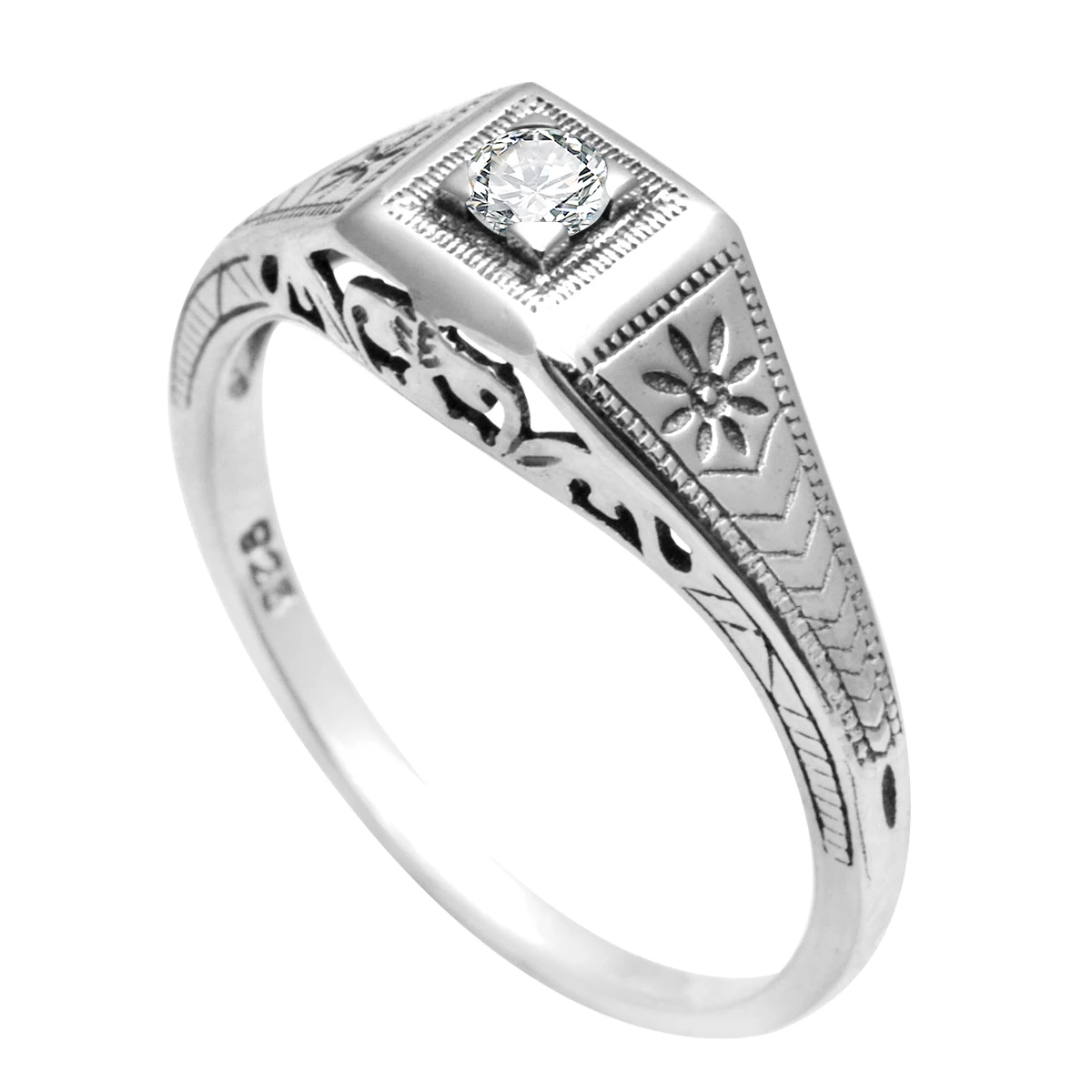 Solid 925 Sterling Silver 3mm Moissanite Ring For Women Certified Gemstone Diamo - £41.73 GBP