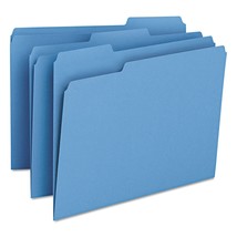 Smead Standard File Folders, 100 Count, Blue, 1/3-Cut Tabs, Letter Size (12043) - $35.99