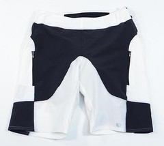 Pearl Izumi Veer Short White &amp; Black Cycling Shorts Detachable Liner Men&#39;s NWT - £119.89 GBP