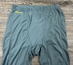 Craft Base Layer Running Pants Men&#39;s Large Bluish Grey Pull-On - £18.69 GBP