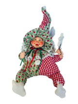 Fairy Pixie Doll Figurine Mark Roberts art Annalee Cherry elf hat witch baby vtg - £58.40 GBP