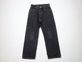 Vintage Y2K 2002 Levis 569 Boys Size 12 Distressed Loose Fit Denim Jeans Black - £35.06 GBP
