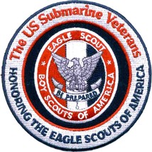 4&quot; Boy Scout Eagle Scout Submarine Veterans Embroidered Patch - £23.63 GBP