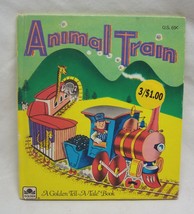 ANTIQUE  1952 ANIMAL TRAIN Children&#39;s A GOLDEN Tell-A-Tale BOOK Vintage ... - $278.39 MXN
