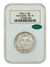 1935-S 50C San Diego NGC/CAC MS65 (Oh) - £180.02 GBP