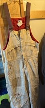 Carhartt Overalls Men’s 38x30 Brown Coveralls Heavy Duty Double Knee Canvas VTG - $49.50