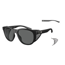 Emporio Armani EA4216U 500187 Matte Black Dark Grey 57 mm Men&#39;s Sunglasses - £155.37 GBP