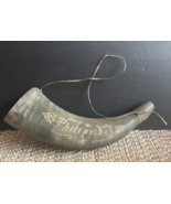 PHILIPPINES Hand Carved Black Powder HORN - $381.40 MXN